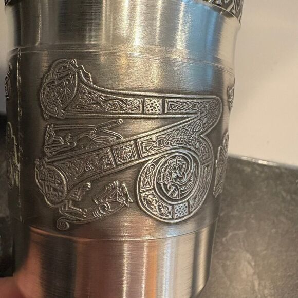 Mullingar Pewter Goblet Book of Kells Letter Z - Picture 3 of 13